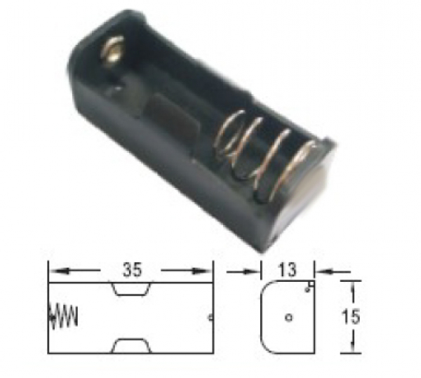 Batteriehalter für 1xLady N R1 23A A23 V23GA mit Leitung / Kabelanschluss BH N 1xL (1) BH-511-3A