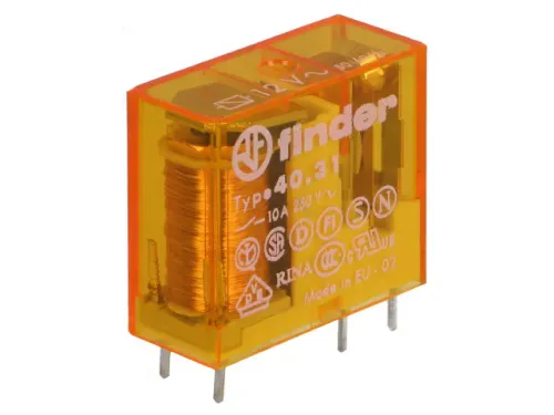 Finder Relais 12V AC Typ 40.31.8.012.0000 max 10A 1x UM Wechselkontakte