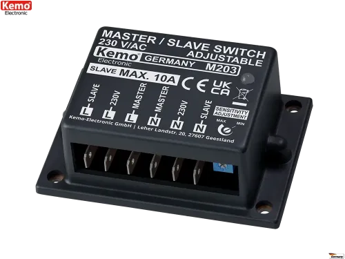 Master Slave Schaltmodul 230V AC max 16A Schaltleistung regelbar M203 Kemo