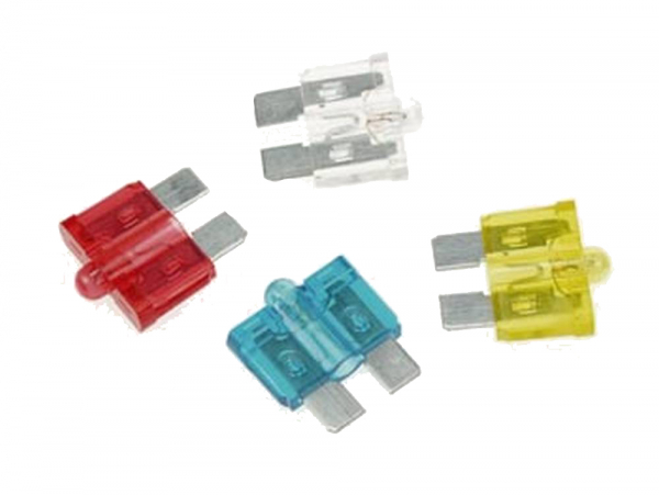 Kfz-Mini-Micro Flachsicherungen Steckanschlüsse 3,6mm 5 A bis 30 A Neu 