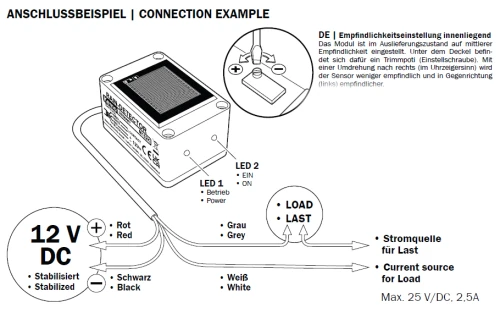 Regensensor Wassersensor 12V DC kapazitiv M152K Kemo