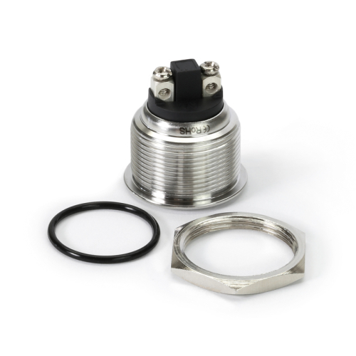25mm Edelstahl Drucktaster Taster 1x (EIN) rund mit gewölbter Oberfläche für 22mm Montageöffnung
