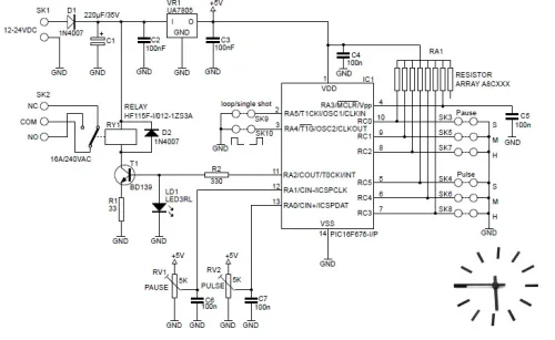 Timer Zeitrelais Intervallschalter 1sec - 60Std regelbar 12V - 24V MK188 Velleman Bausatz WHADDA WST188