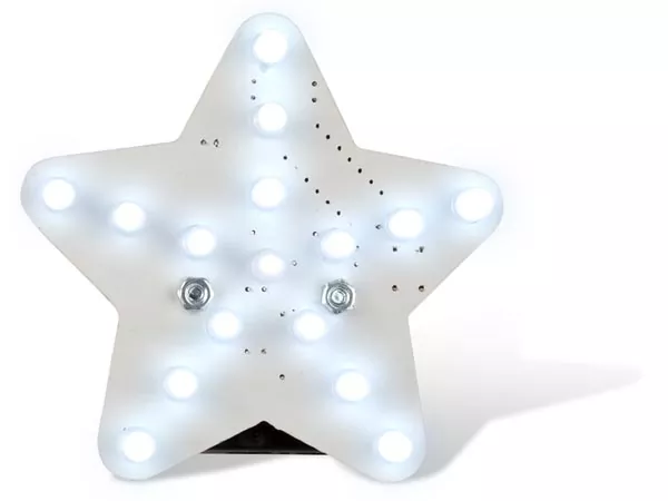 Blinkender LED Stern mit 16 weißen LEDs mit 14 Effekten MK199W Velleman Bausatz