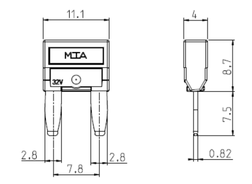 MiniVAL® KFZ Sicherung 11,1mm 11,9mm Mini Flach 2A 3A 4A 5A