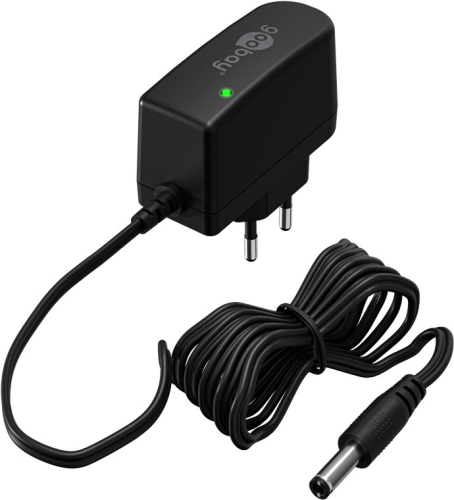 Steckernetzteil Steckernetzgerät 12V DC 1000mA 5,5 x 2,5mm schwarz