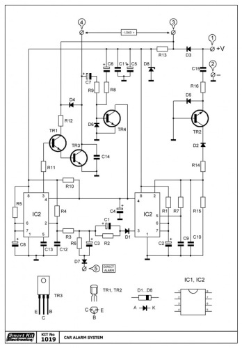 Auto Kfz Alarmanlage 12v Dc Smartkit Bausatz B1019 Ludeke Elektronic