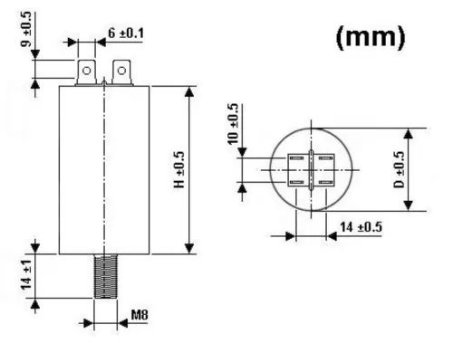 MKP Kondensator MotorKondensator Betriebskondensator 0,6uF 450V Velleman SUE0U6