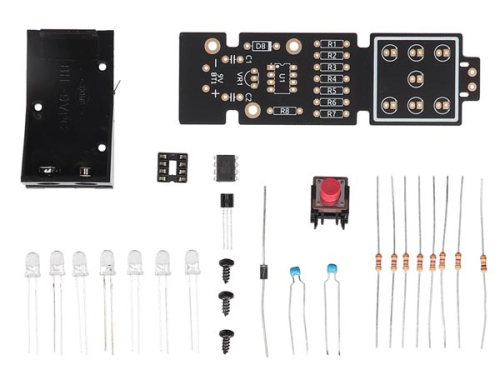 Elektronischer Würfel mit LED für Würfelspiele Velleman WHADDA Bausatz WSG114