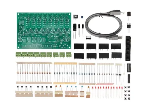 8 Kanal USB Relaiskarte 9V - 14V max 8x 16A Leistung K8090 Velleman Bausatz WHADDA WSI8090