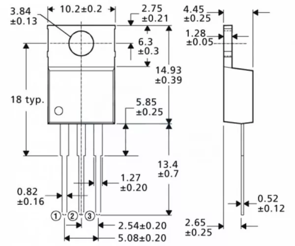 Spannungsstabilisator Spannungsregler 5V LM7805 max 1,5A Bauform TO220