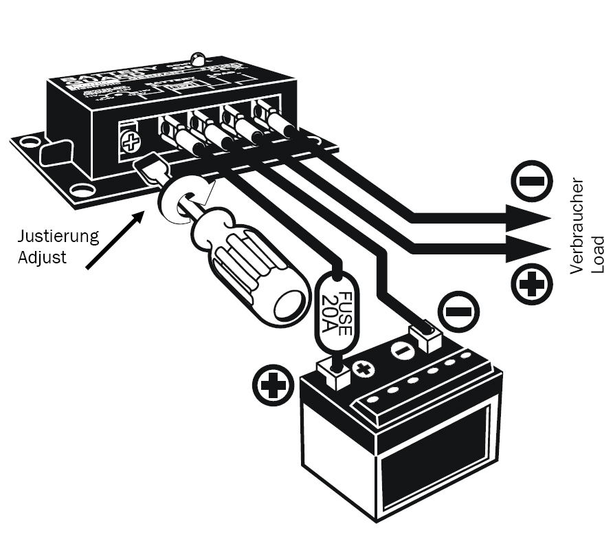 Batterie & Akku Wächter 12 V= Tiefentladeschutz max 20A M148A Kemo