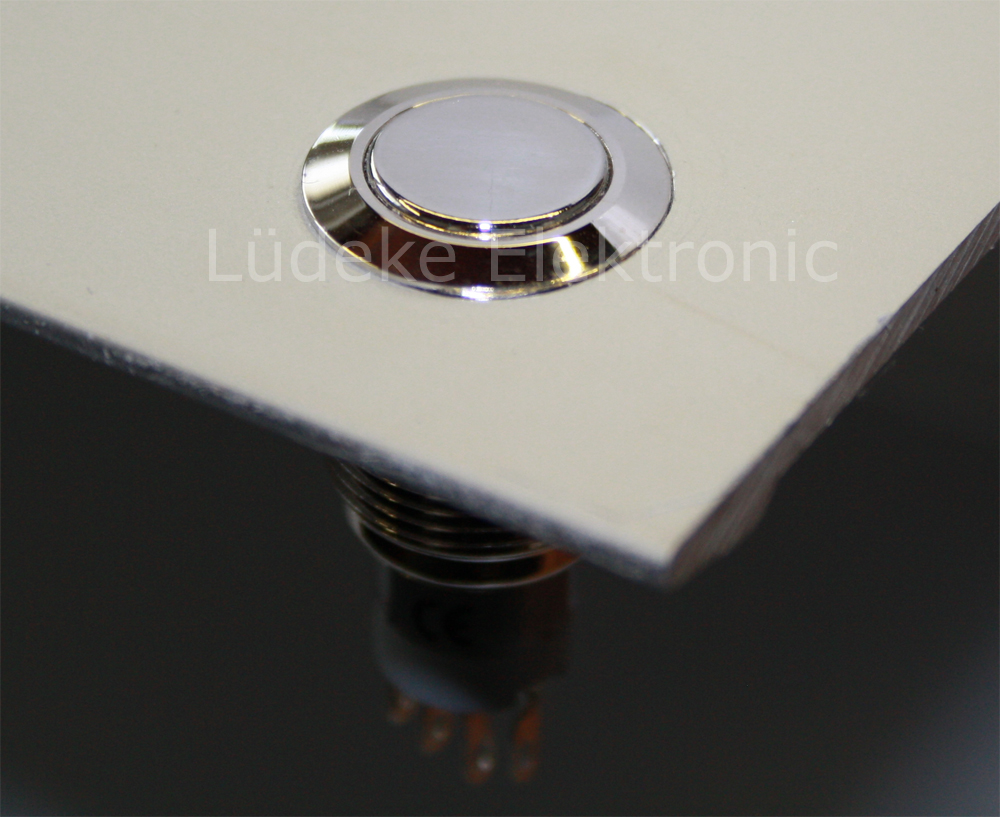Drucktaster Taster Tastend Durchmesser Ø22mm LED Ring beleuchtet 12V schwarz