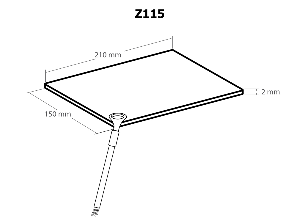 Masse Matte für Elektroschock Geräte Z115 210 x 150mm Kemo