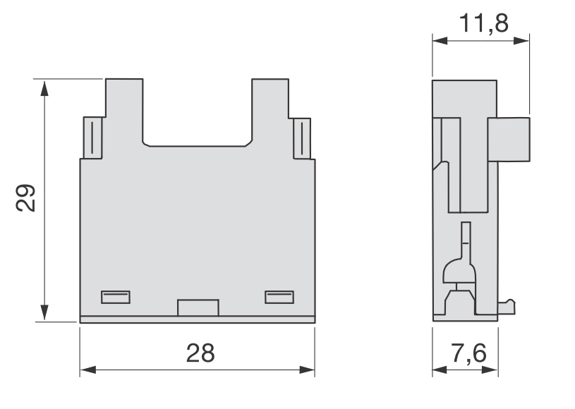 Sicherungshalter für Midival Sicherungen max 125A MTA 0100370