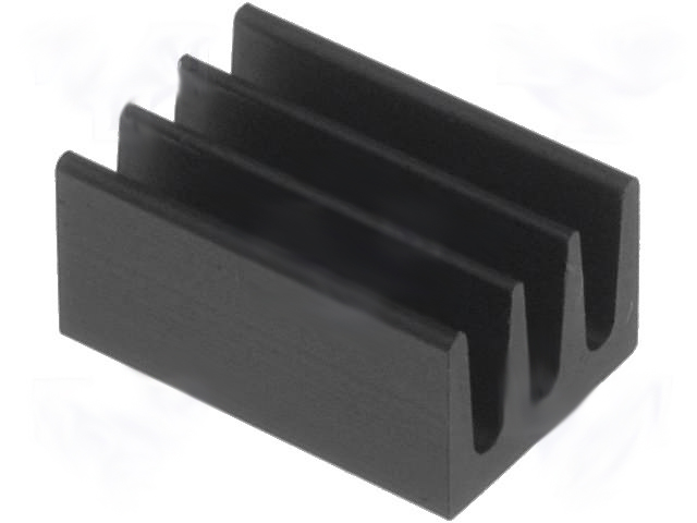 Kühlkörper Aluminium schwarz 115 x 90 x 6 mm 1 Stück 