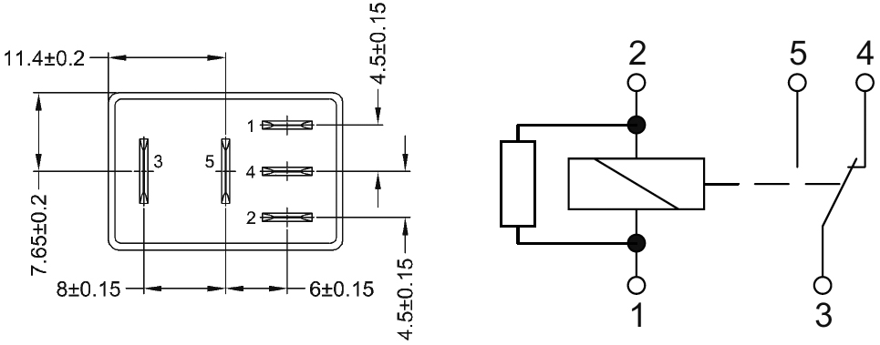 12V DC KFZ Schaltrelais 1x UM Wechselkontakt max 20A V23074-A1001-A403