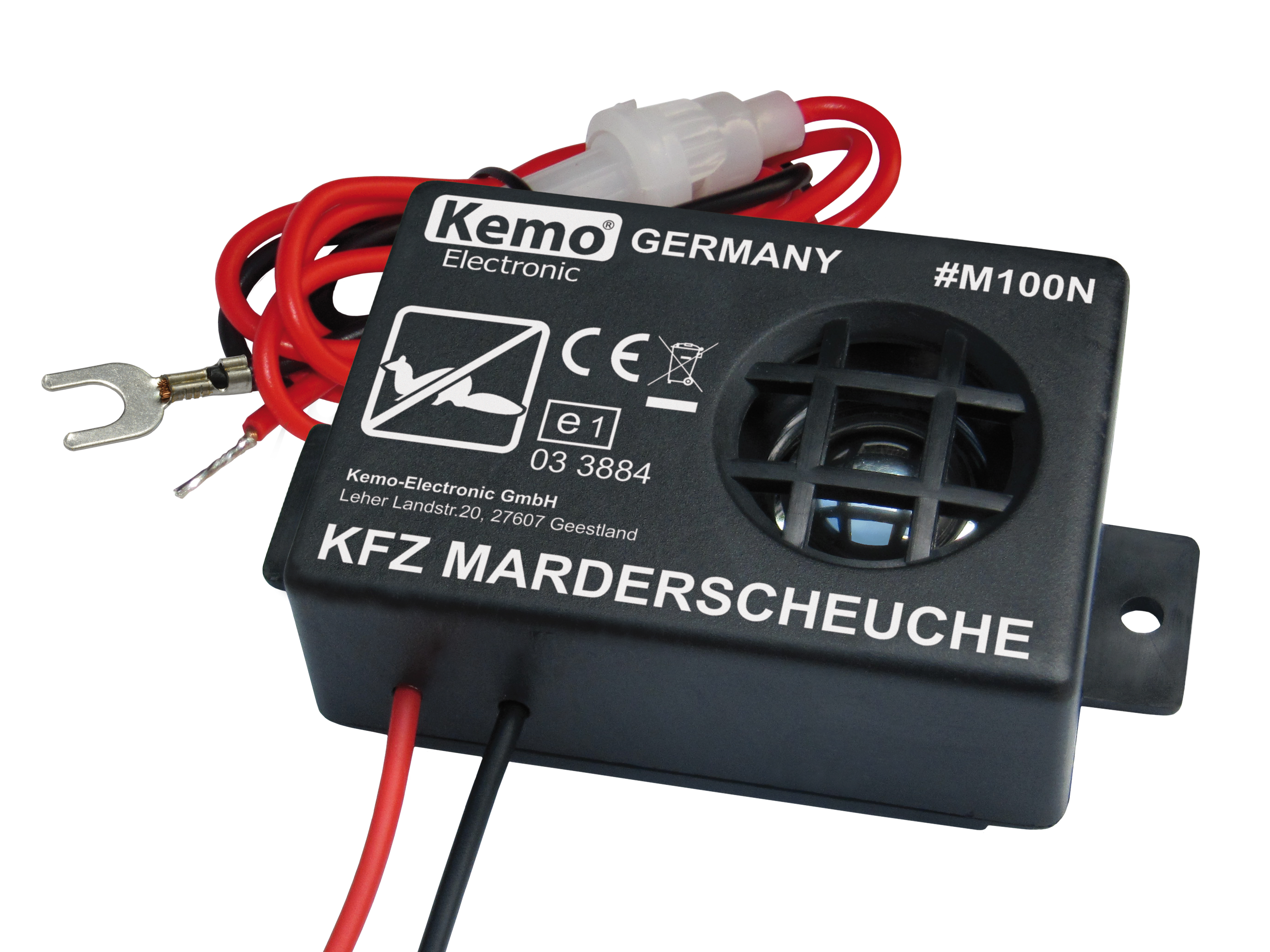 KEMO FG025SET ANTI-MARDER + Waschbär-ELEKTROZAUN Tier-Abwehr INKL.  12V-Netzteil