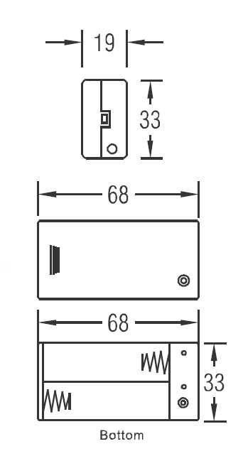 1x Kunststoff Batteriefach Box Halter für 2 x AA mit 6 "Kabel RS BCDET le 