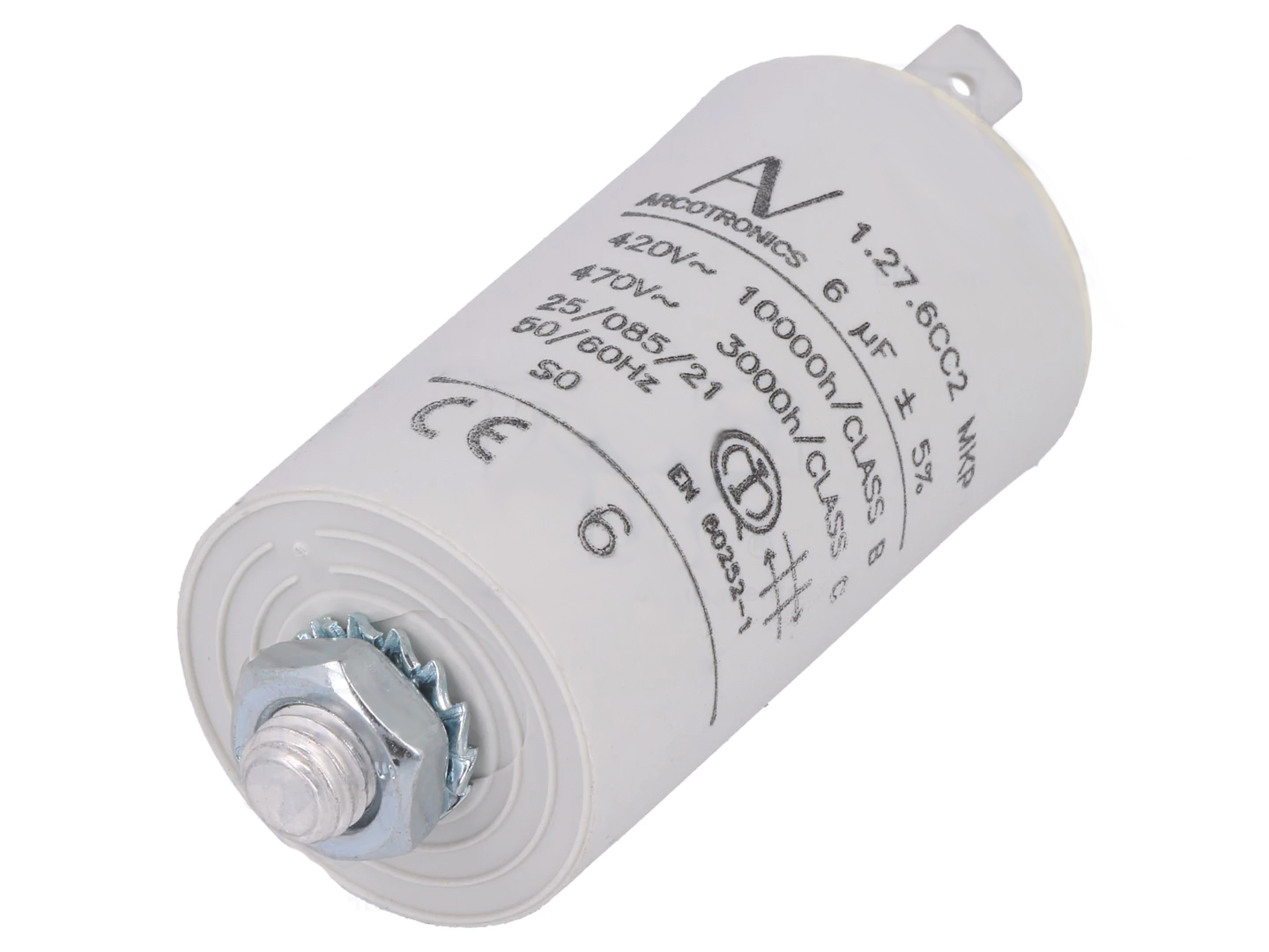 6.0uF 50V Crossover Network Capacitor – Non-Polarized – 1st Source CC-5 – Light Green