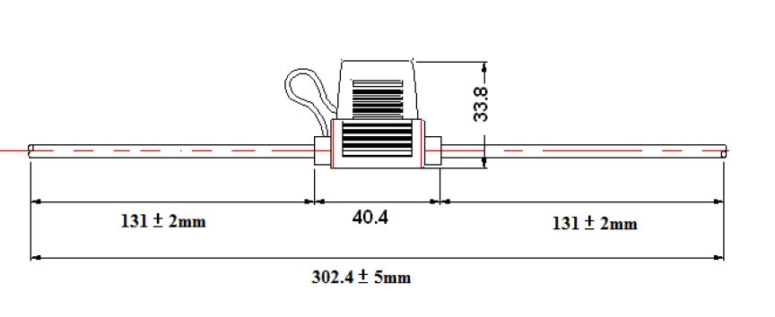 KFZ Flachsteck Sicherungshalter wasserdicht mit 4mm² Kabel MTA MTA 100336