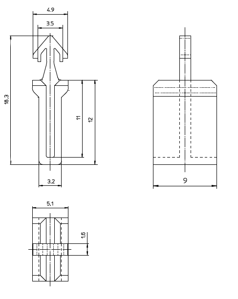 KFZ Flachsteck Sicherungshalter wasserdicht mit 4mm² Kabel MTA MTA