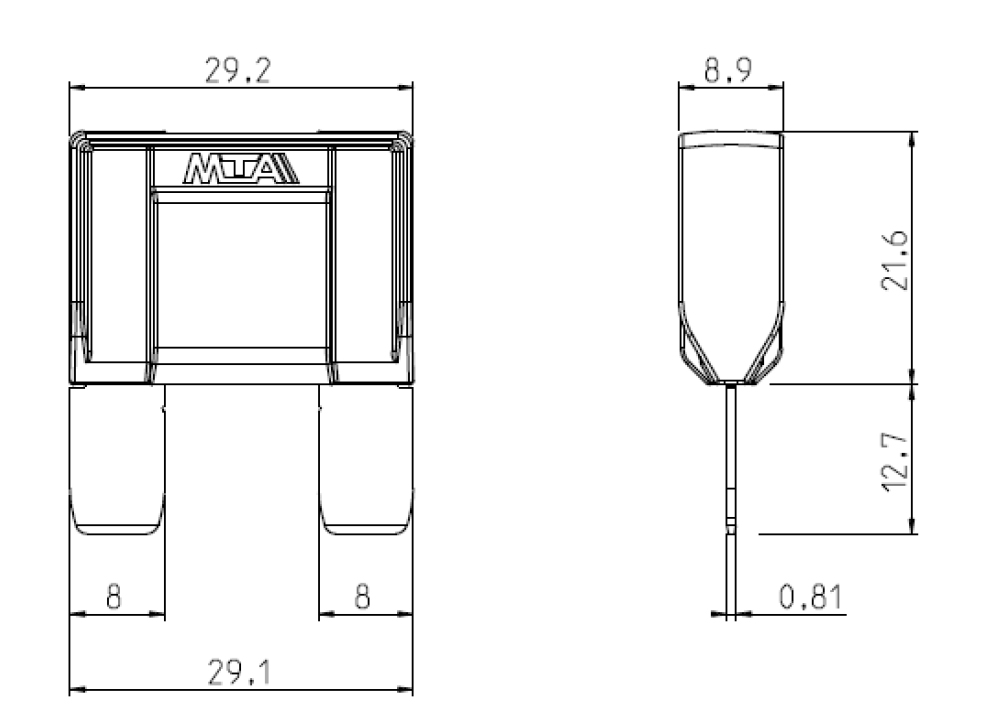 MAXIVAL® KFZ Schmelzsicherungen Stecksicherung Flachsicherung Maxi 29,2mm  20A 30A 40A 50A 60A 70A 80A 100A MTA