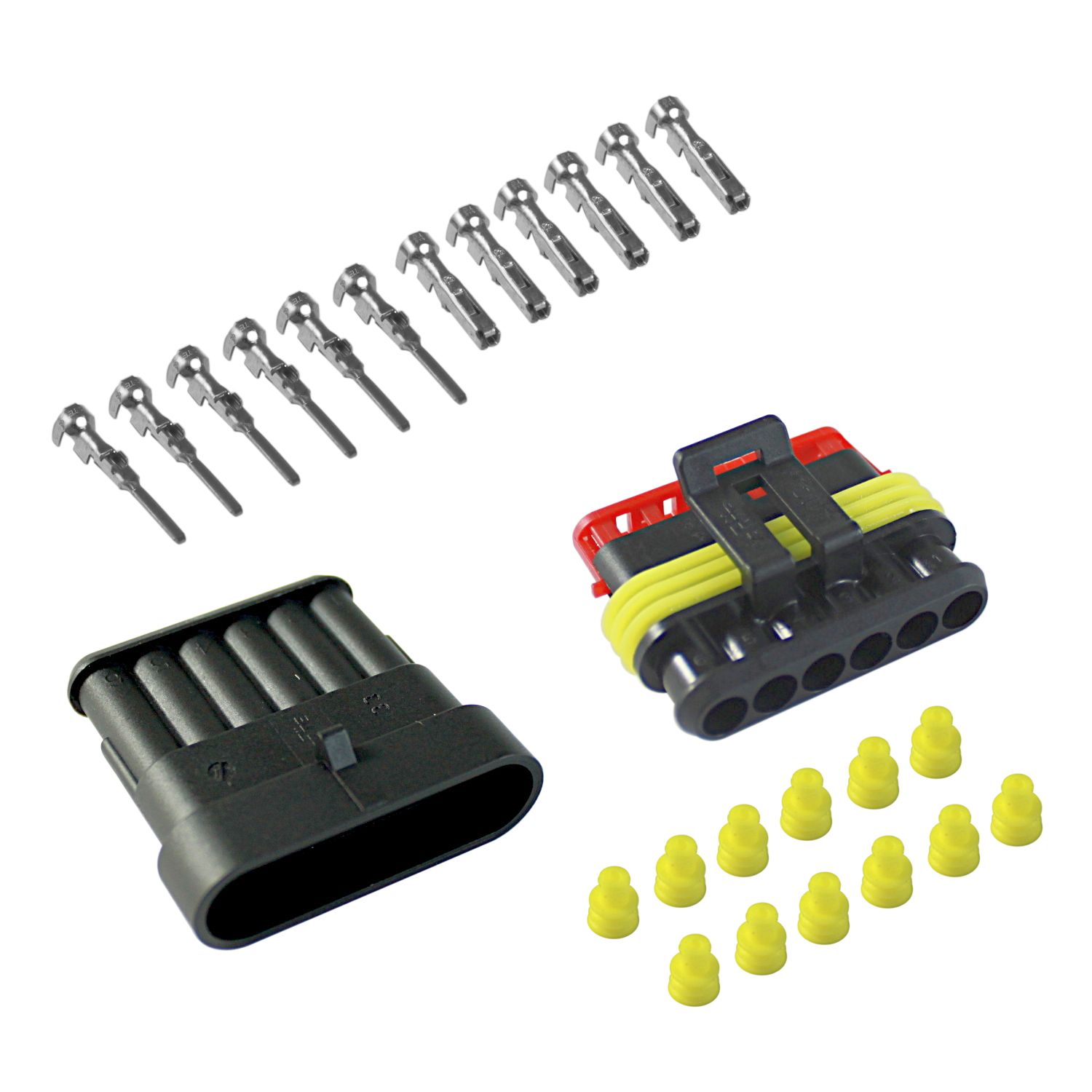 Versiegeltes Automobil-Stecker-Set 4-polig (4-fach, 4-polig) 14A AMP  Superseal 1.5 : : Gewerbe, Industrie & Wissenschaft