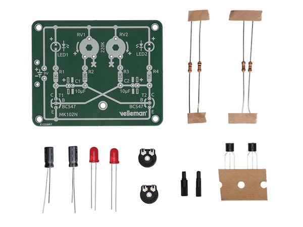 Whadda LED-Leuchtmittel Whadda K/LED1 LED-Sortiment Grün, Rot, Gelb 3 mm, 5  mm