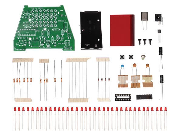 Laufschrift-Uhr 9V - 12V MK123 Velleman Bausatz