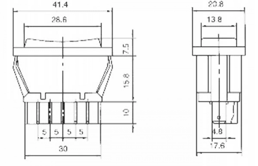 2 x YOU.S Original Fensterheber Schalter Taste ohne Elektronik Vorne