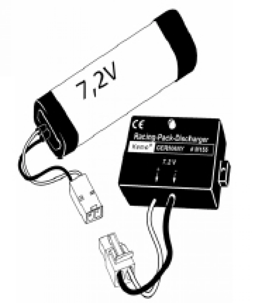 Racing Pack Discharger - Entlader für 7,2 V Akkus M155 Kemo Racing Pack Discharger - Entlader für 7,2 V Akkus M155 Kemo