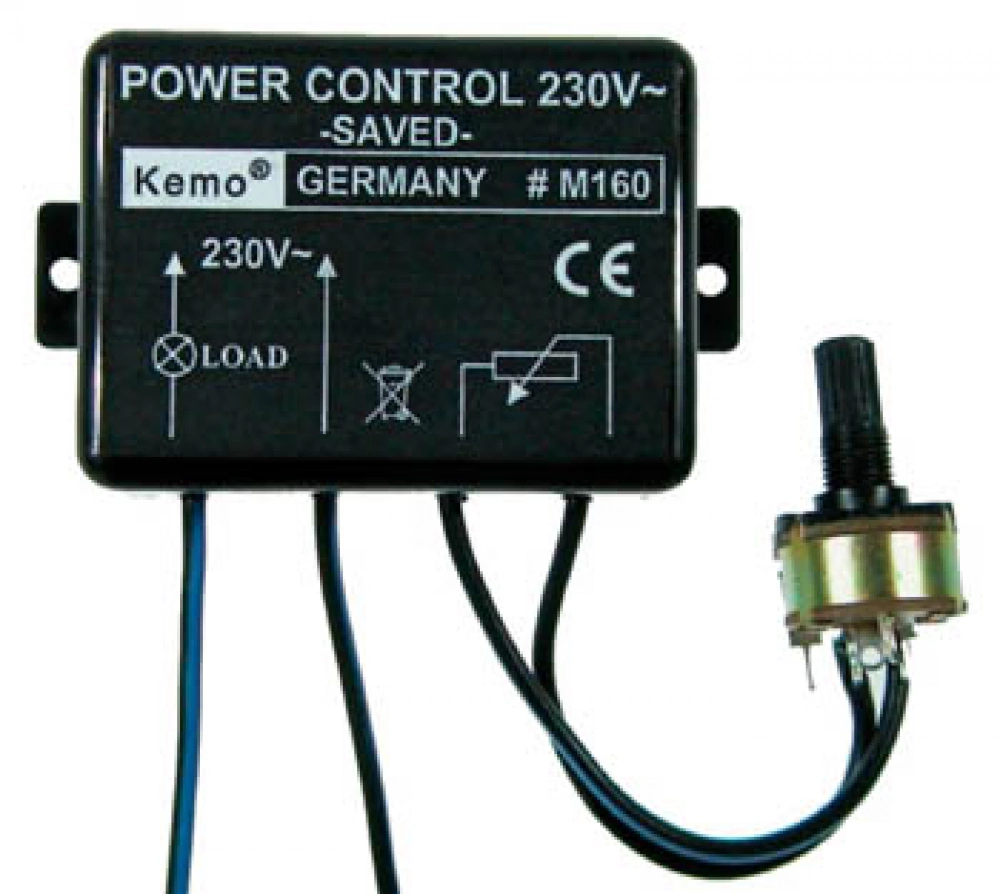 Kemo-Electronic M160 Phasenabschnittsregler Dimmer 110V - 240V~ Kemo M160 M160 Kemo-Electronic M160 Phasenabschnittsregler Dimmer 110V - 240V~ Kemo M160 M160