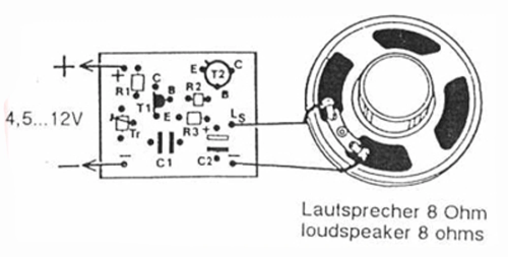 Nebelhorn 5 W 4,5V - 12V B015 Kemo Bausatz Nebelhorn 5 W 4,5V - 12V B015 Kemo Bausatz