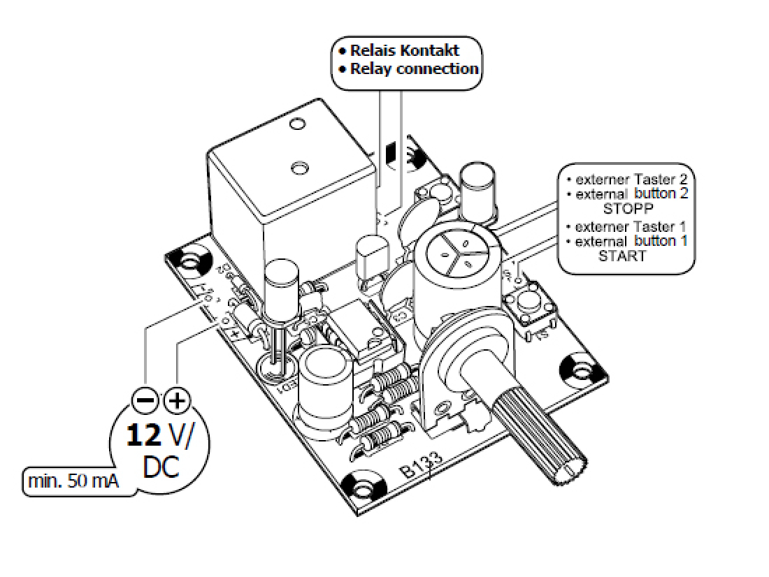 Präzisions Timer Zeitrelais Zeitschalter 12V B133 Kemo Bausatz 1Sek bis max 40Min Präzisions Timer Zeitrelais Zeitschalter 12V B133 Kemo Bausatz 1Sek bis max 40Min