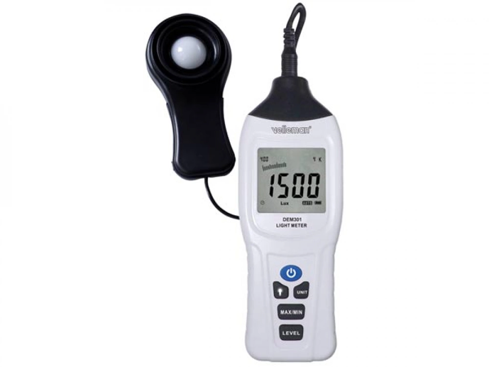 Velleman DEM301 Digitales Luxmeter Helligkeitsmessgerät Lichtmesser DEM301 W171 Velleman DEM301 Digitales Luxmeter Helligkeitsmessgerät Lichtmesser DEM301 W171