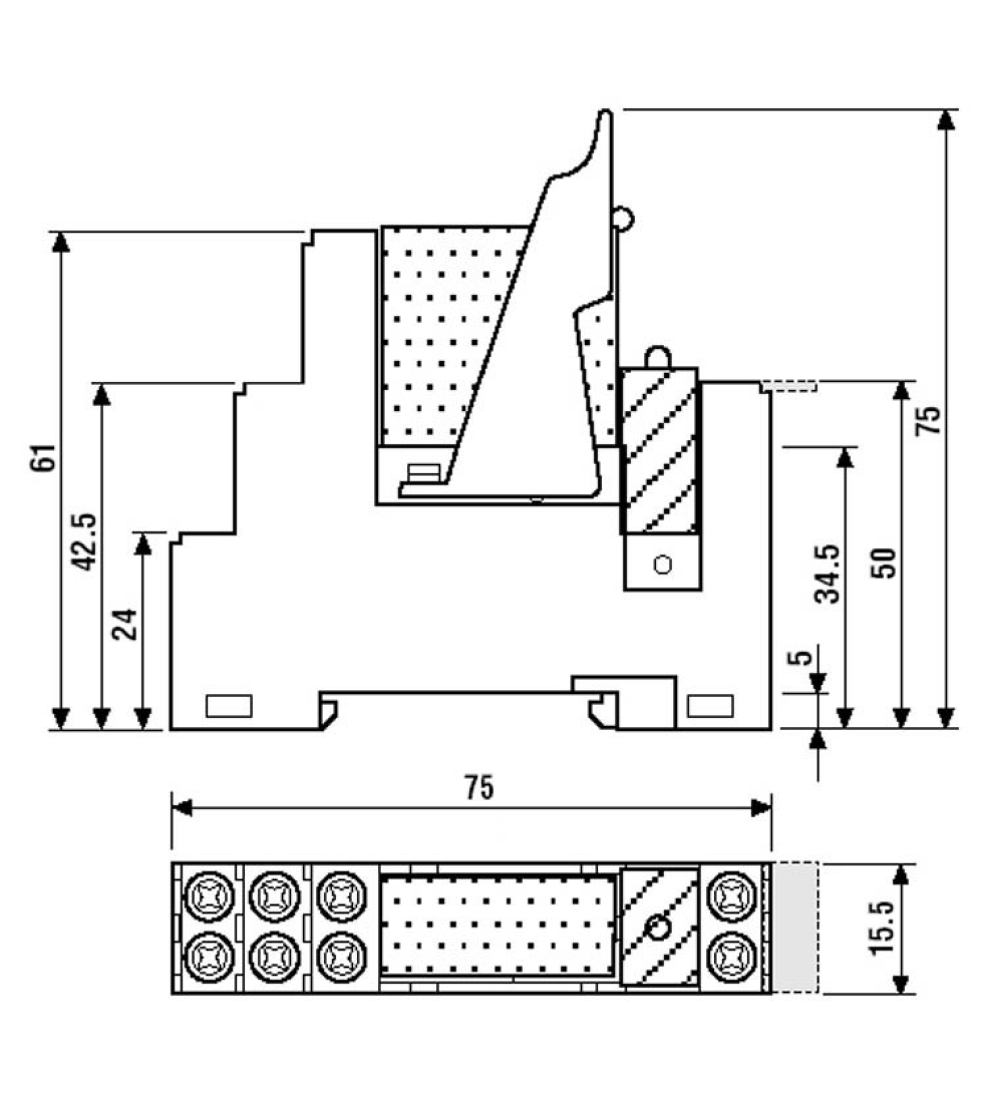 Finder Relais 12V = / 250V~ 8A Komplett mit Entstörglied Sockel