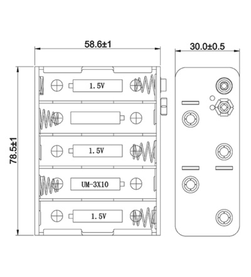 Batteriehalterung für 10x Mignon AA Batterien BH AA 10xD (5/5)