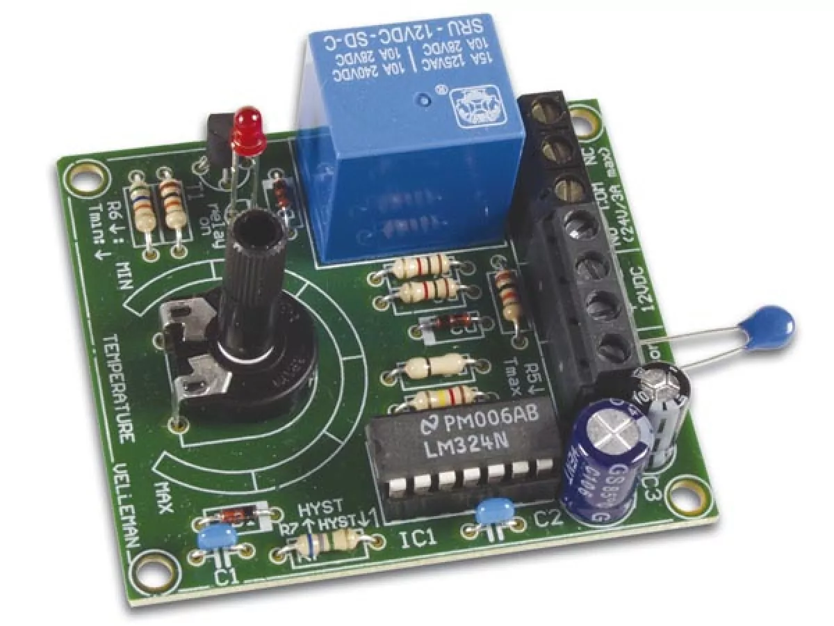 Velleman Elektronik Bausatz MK138 Thermostat Temperatursensor Temperatur Sensor 12V MK138 VMK138