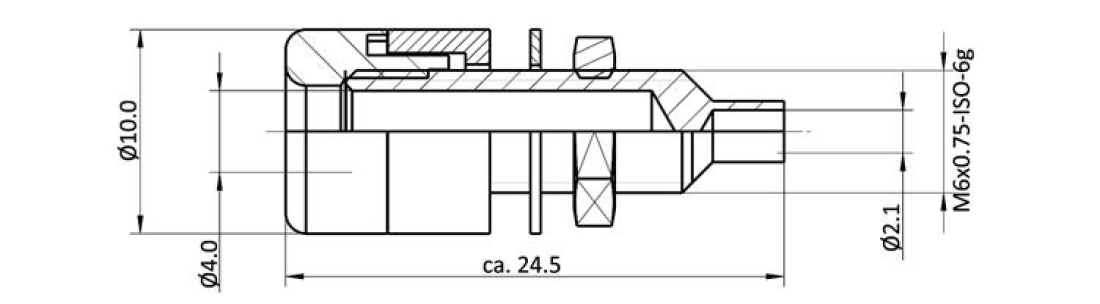 Bananenbuchse vollisoliert 4mm Aufbau SCHWARZ