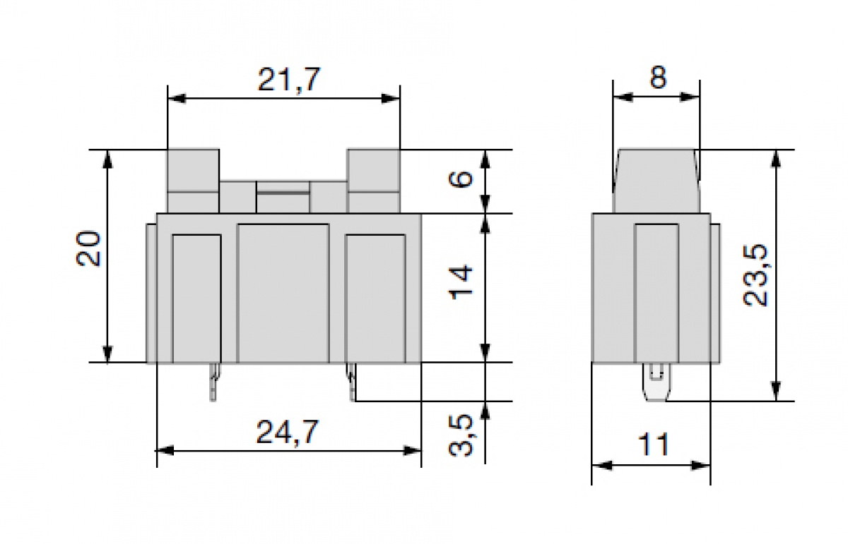 Sicherungshalter SH-7 Print-Montage f. Standard-KFZ-Sicherungen MTA 300420