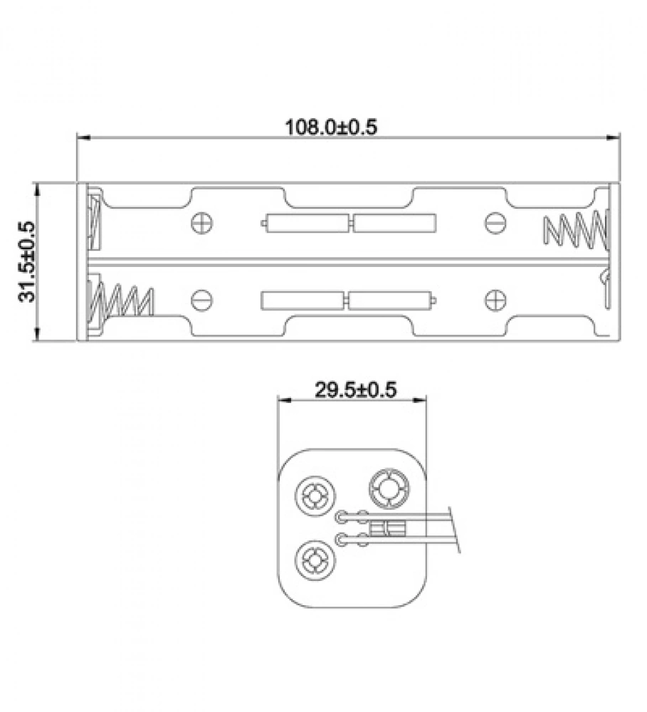 Batteriehalterung für 8x Mignon AA Batterien