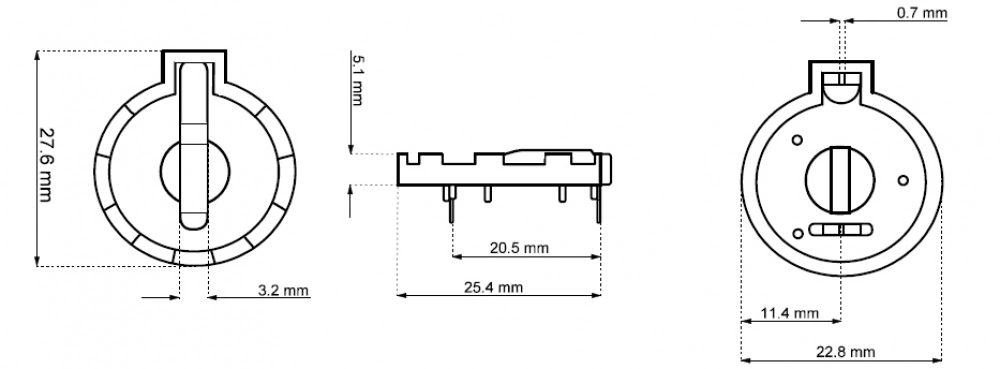 Batterie Halter für Knopfzellen bis max. 20mm