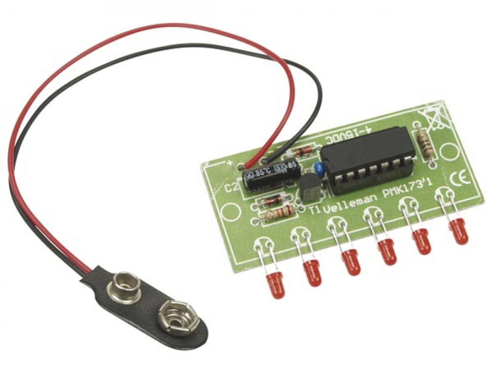 Komplettbausatz LED Lichtorgel / Lauflicht LED-LL, Bausätze