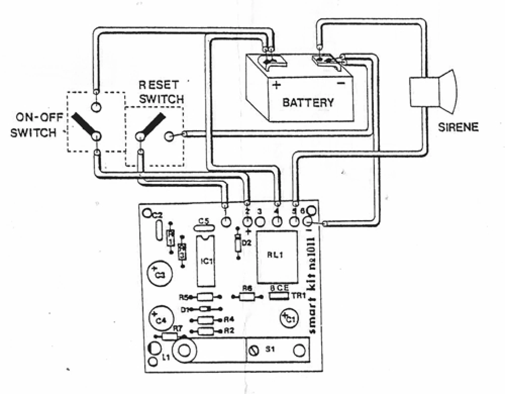 Motorrad Alarmanlage mit Vibrationskontakt 12V B1011 Smart Kit Bausatz