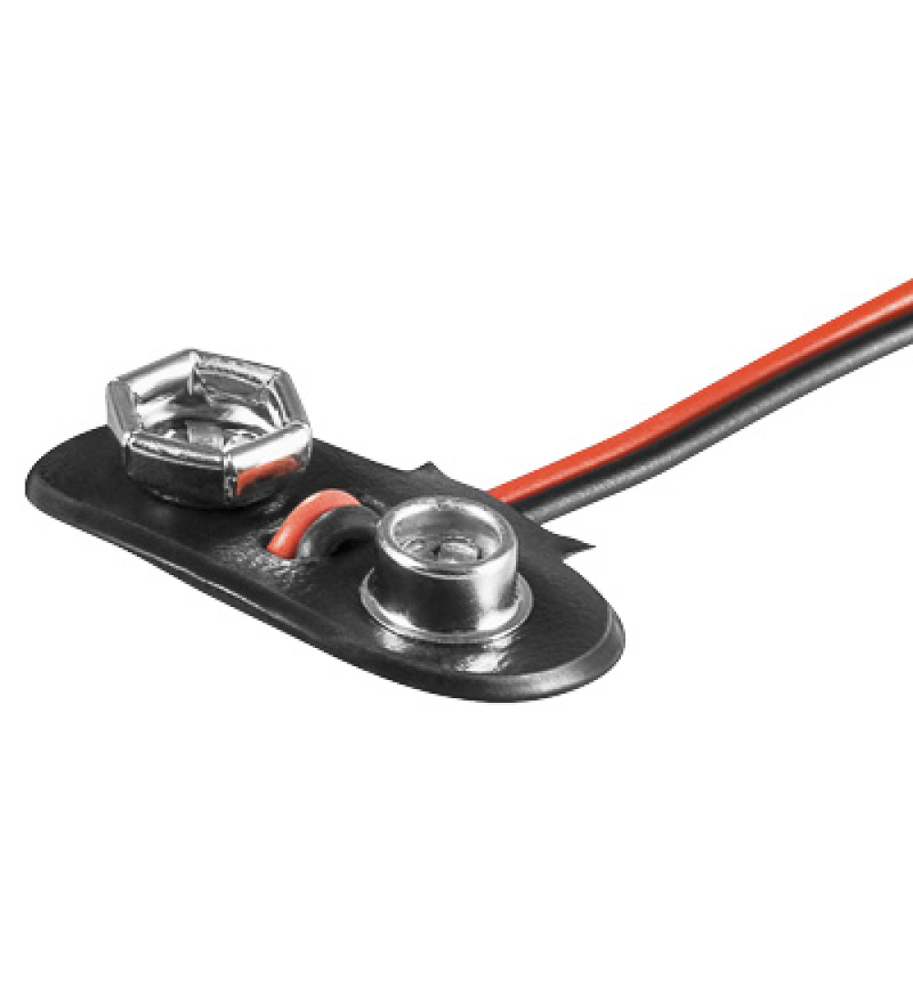 WT BS 11446 Batterieclip T-Form für 9V Block EZ024