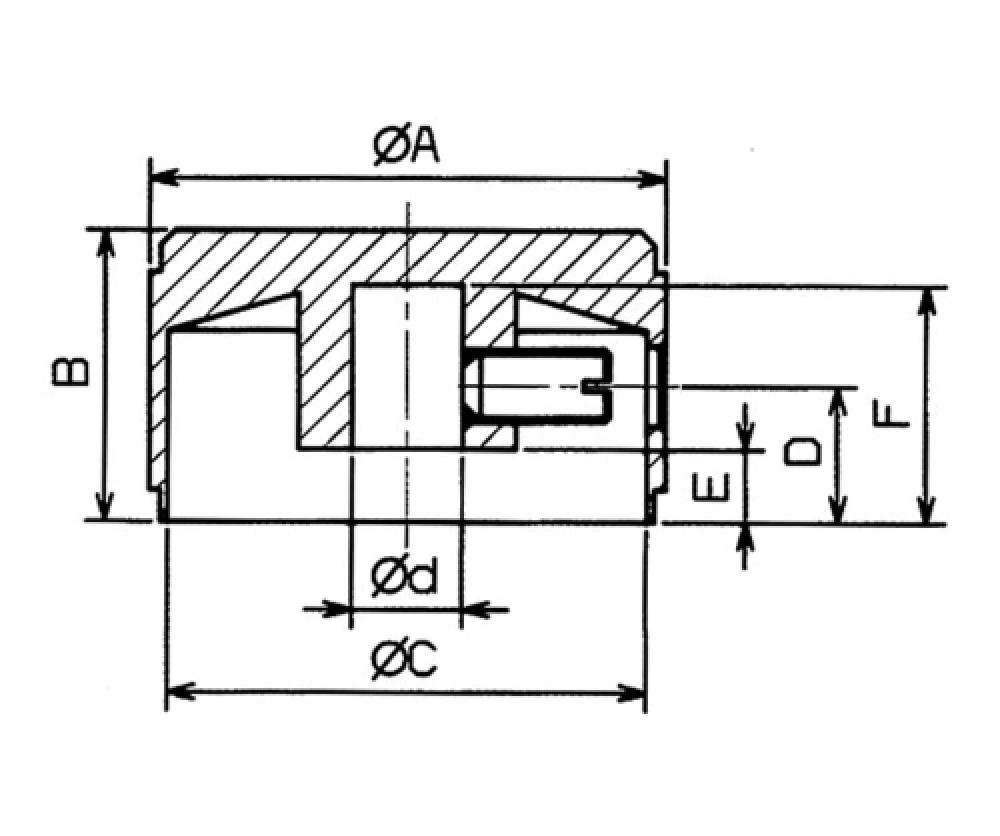 Drehknopf 24x15mm Aluminium Achsaufnahme 6mm Mentor MADK24