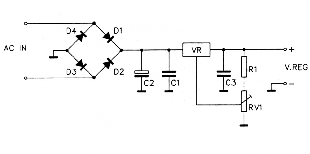 Uni Netzgerät regelbar 5V - 14V DC max 1A K2570 Velleman Bausatz