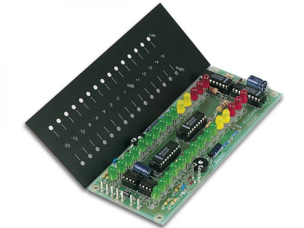 Velleman Elektronik Bausatz K4306 Stereo LED VU Meter 2x 15 LEDs Bausatz 12V - 15V K4306 VK4306 Velleman Elektronik Bausatz K4306 Stereo LED VU Meter 2x 15 LEDs Bausatz 12V - 15V K4306 VK4306
