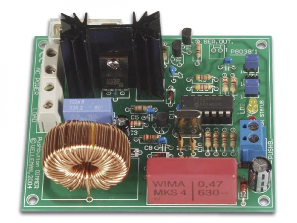Velleman Elektronik Bausatz K8038 Dimmer Leistungsregler 230V AC max 1000W K8038 VK8038 Velleman Elektronik Bausatz K8038 Dimmer Leistungsregler 230V AC max 1000W K8038 VK8038